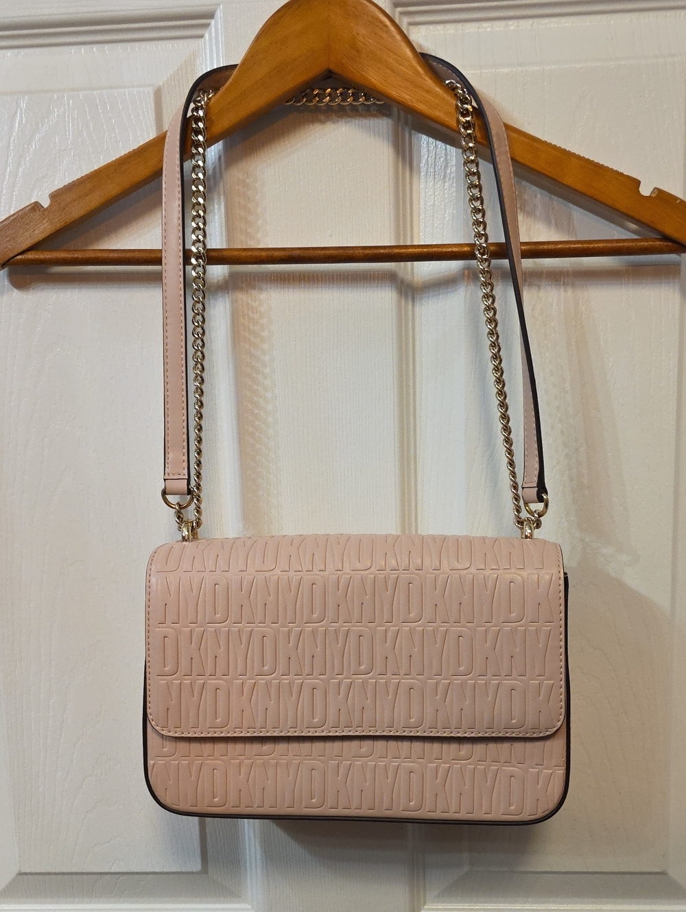 DKNY Pink Embossed Logo Crossbody